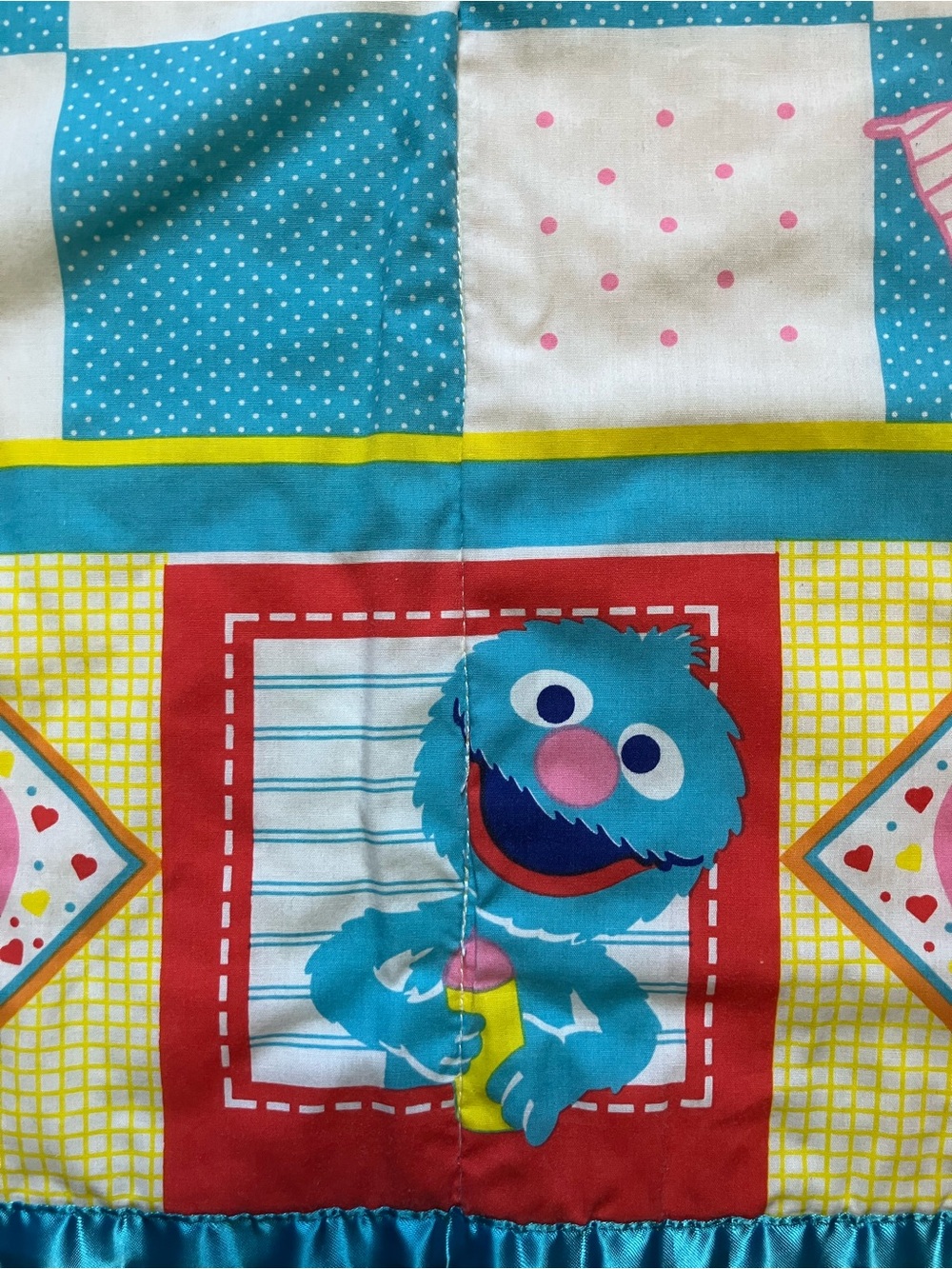 80s Vintage Sesame Street Baby Play Mat Blanket 1989 Muppets Playskool Fold N Go - Picture 8 of 14